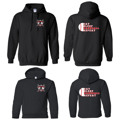 Eat, Sleep, Baseball, Repeat Hoodie