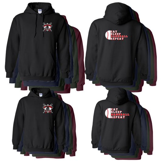 Eat, Sleep, Baseball, Repeat Hoodie