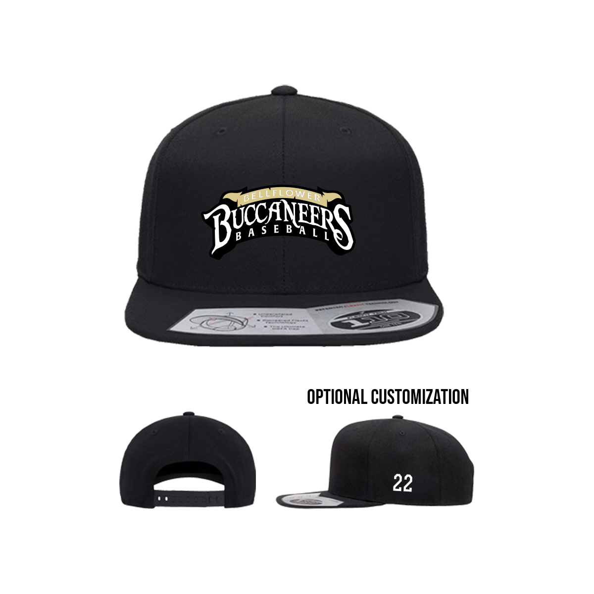 Bellflower Buccaneers Baseball - Snapback Cap