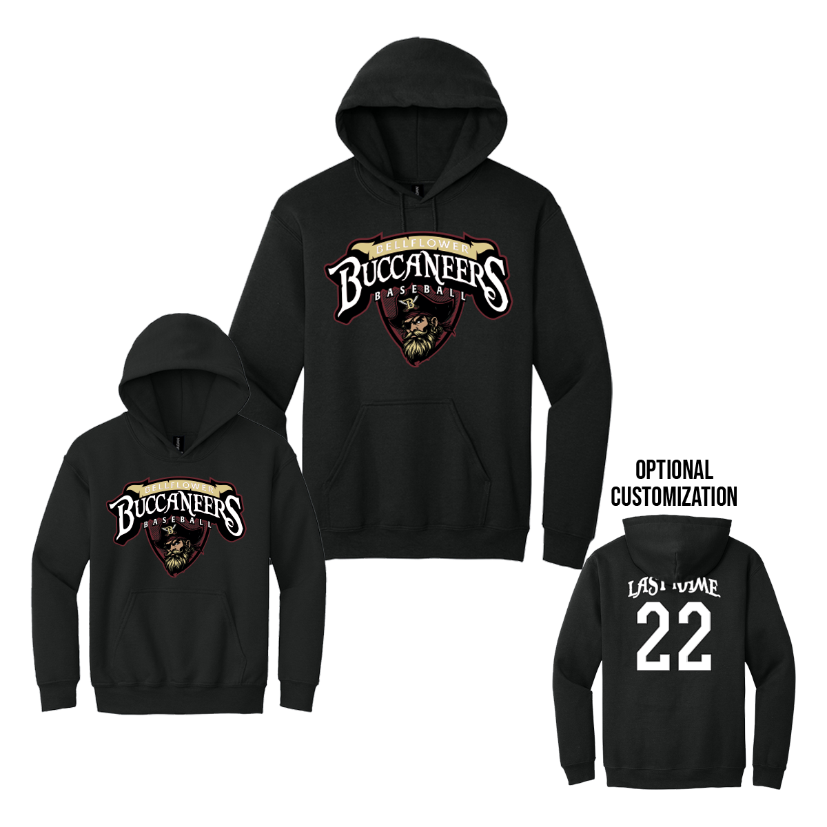 Bellflower Buccaneers Baseball - Hoodie