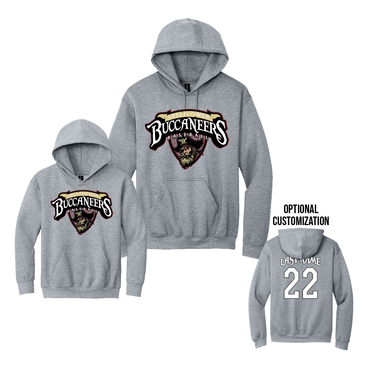 Bellflower Buccaneers Baseball - Hoodie