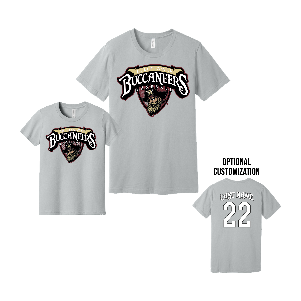 Bellflower Buccaneers Baseball - T-Shirt