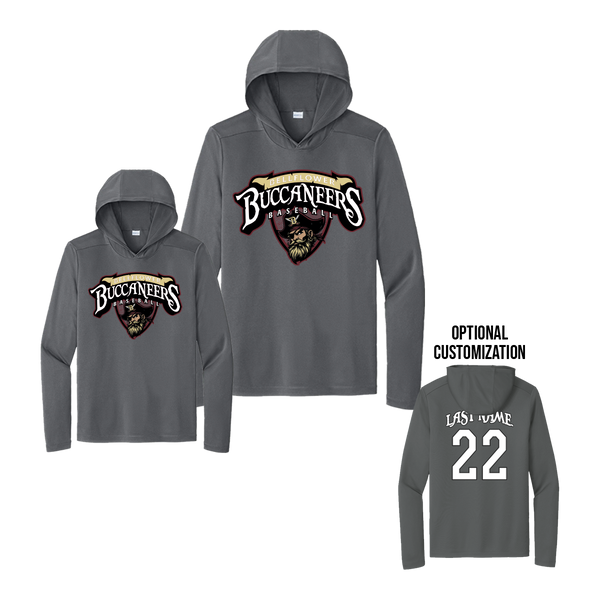 Bellflower Buccaneers Baseball - Long Sleeve Tee Hoodie
