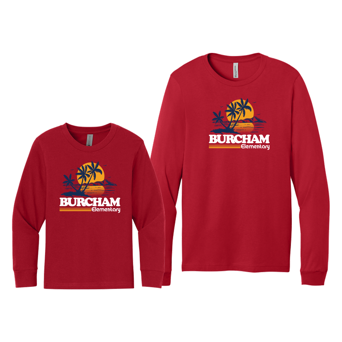 Burcham Retro Beach - Long Sleeve Tee