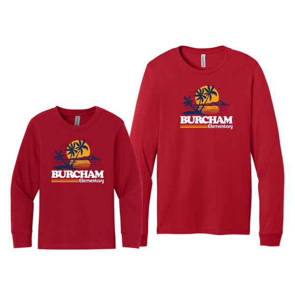 Burcham Retro Beach - Long Sleeve Tee