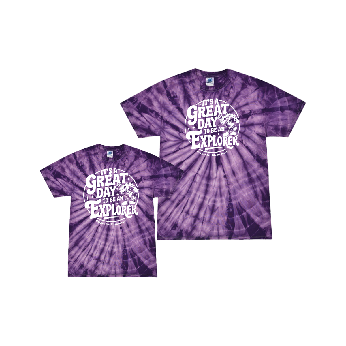 “It’s a Great Day to Be an Explorer” - Tie Dye Tee