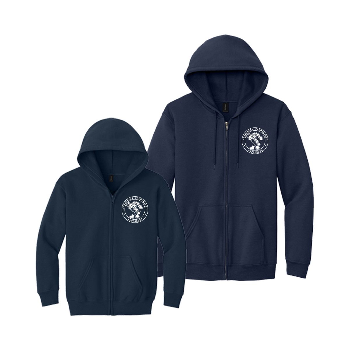 Carpenter Elementary Explorers - Zip Up Hoodie