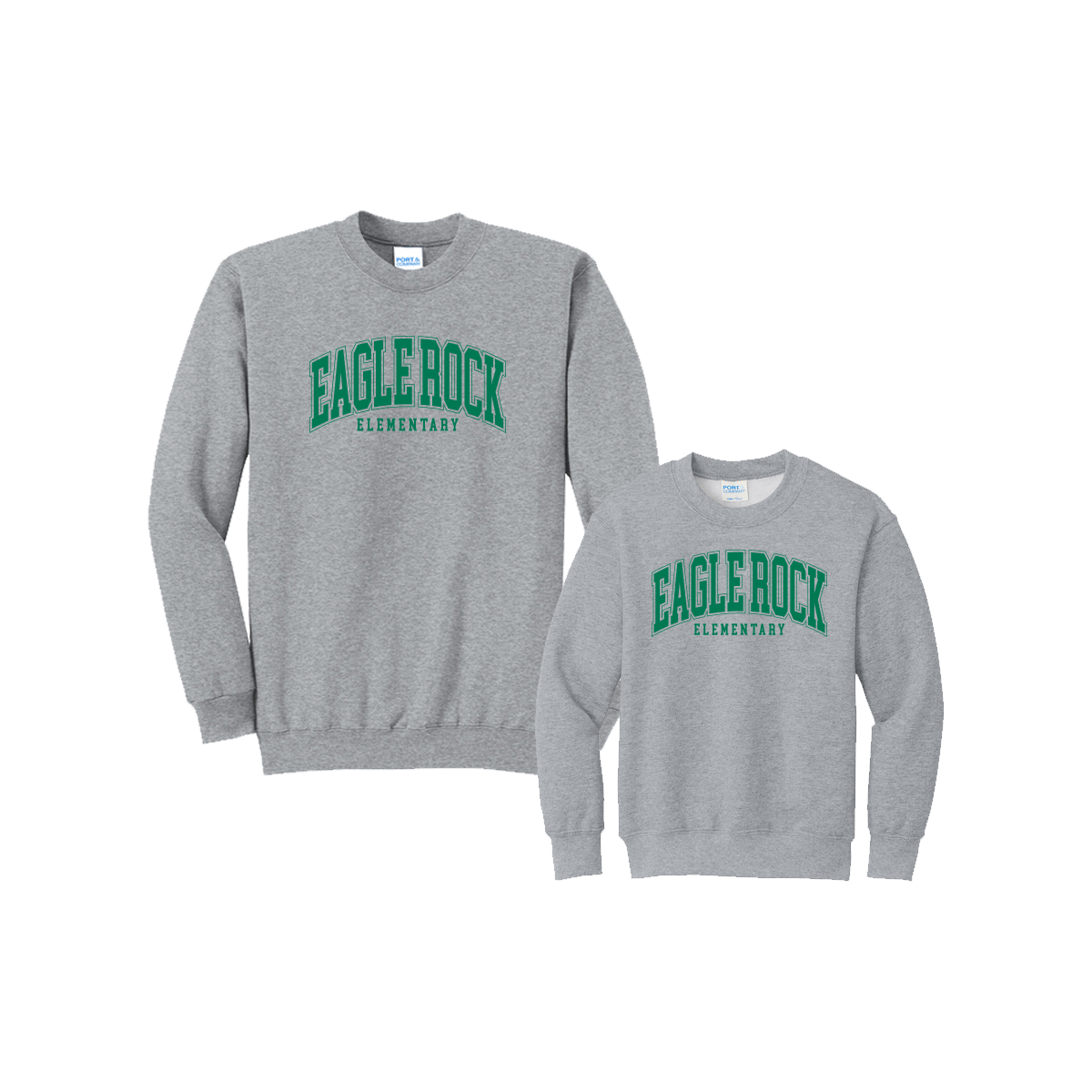 Eagle Rock Elementary Crewneck - Green Print