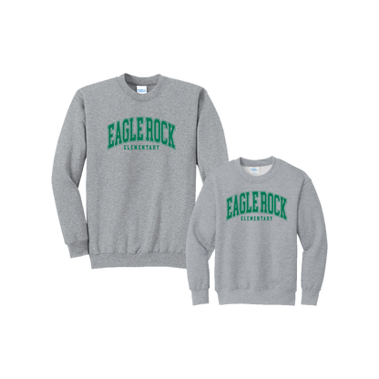 Eagle Rock Elementary Crewneck - Green Print