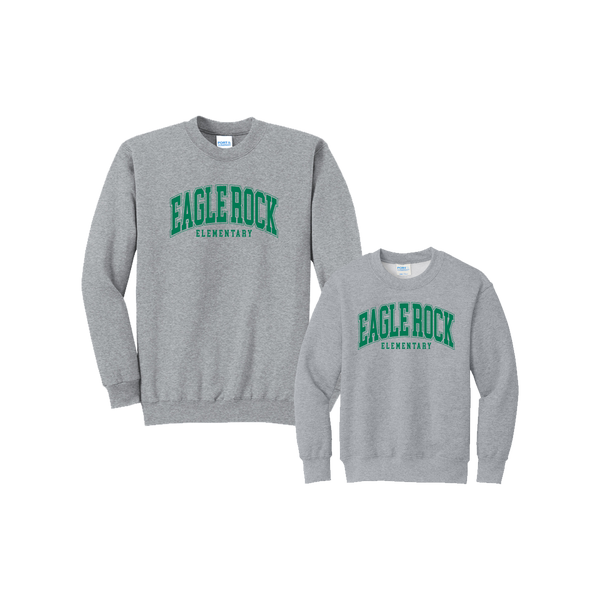 Eagle Rock Elementary Crewneck - Green Print