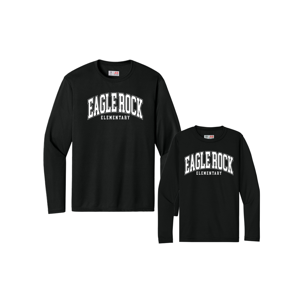 Eagle Rock Elementary L/S Dri-Fit Tee - White Print