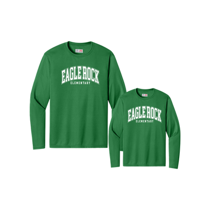 Eagle Rock Elementary L/S Dri-Fit Tee - White Print