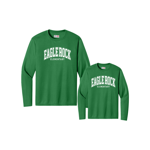 Eagle Rock Elementary L/S Dri-Fit Tee - White Print