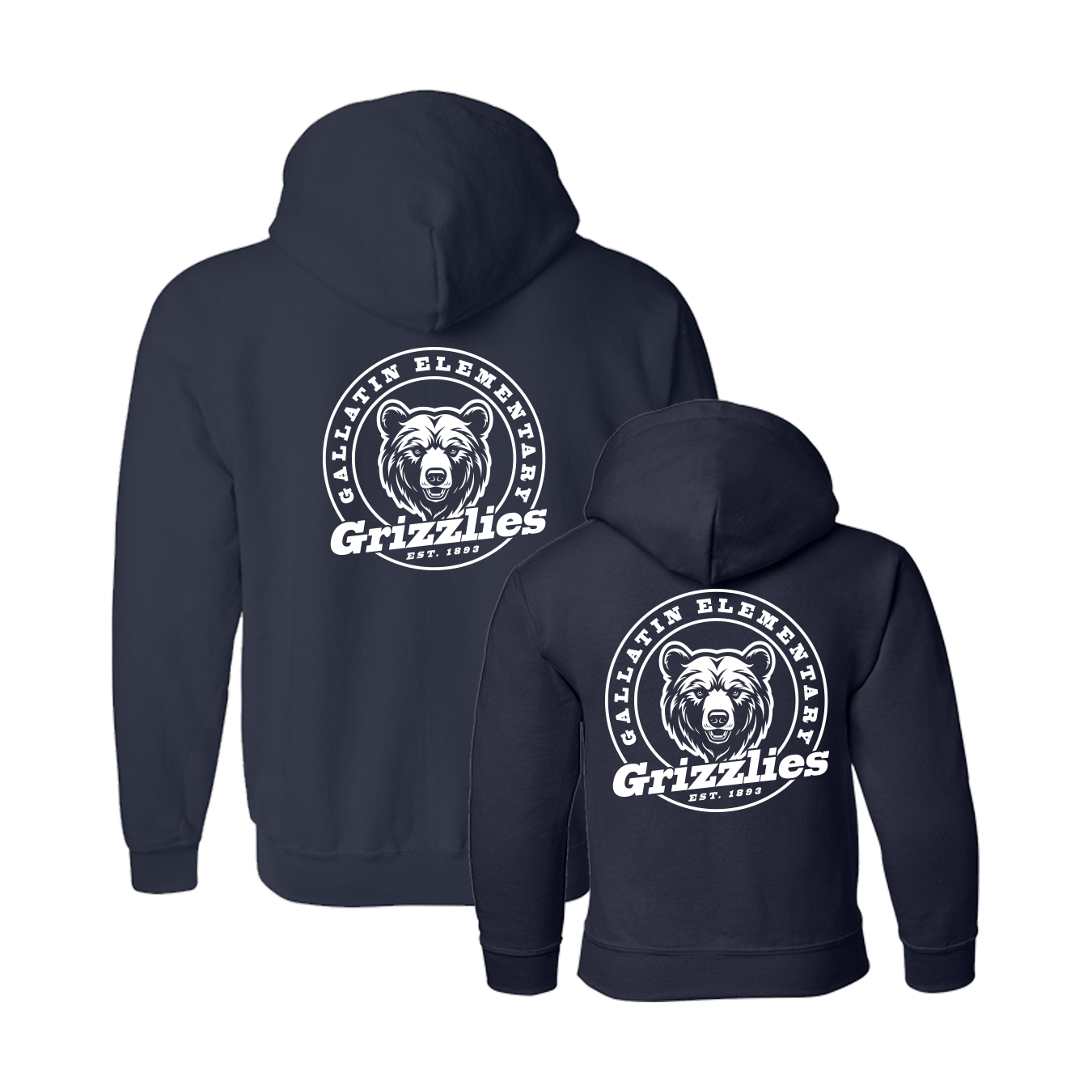 Gallatin Grizzlies Zip Up Hoodie