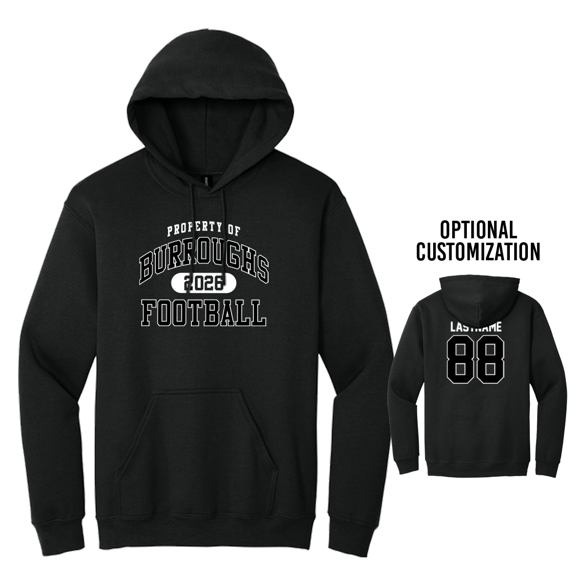 Property of Burroughs Football - Hoodie