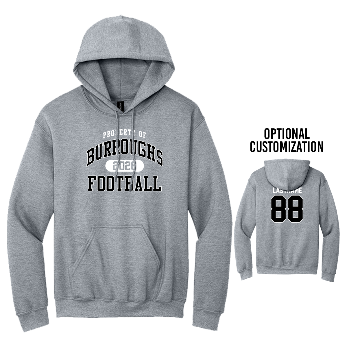 Property of Burroughs Football - Hoodie