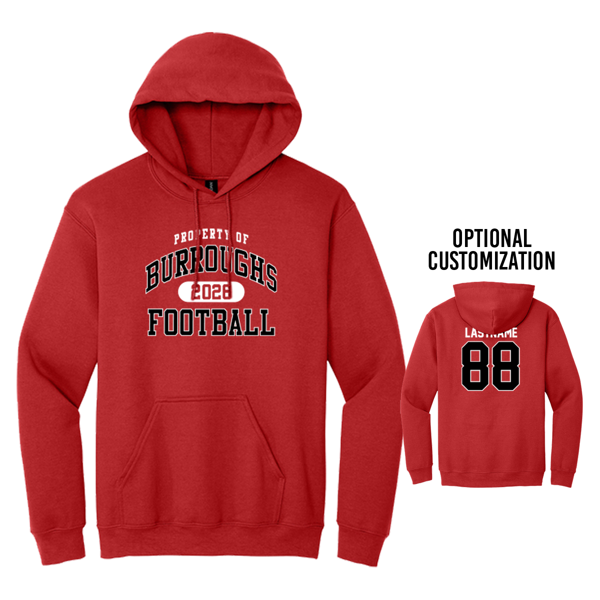 Property of Burroughs Football - Hoodie