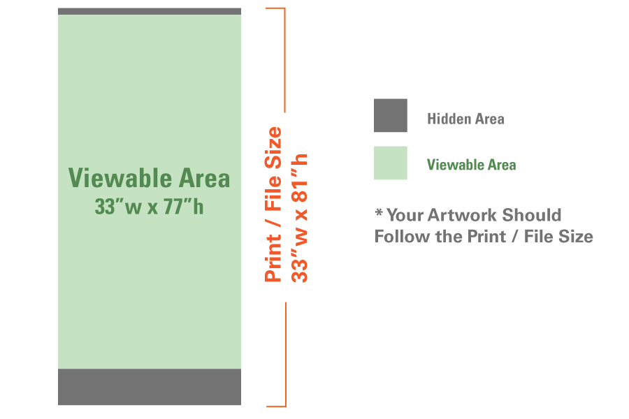 33" x 81" Premium Retractable Banner w/ Hardware - InkHead Prints