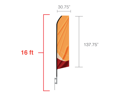 16 ft. Flag w/ Pole x 90