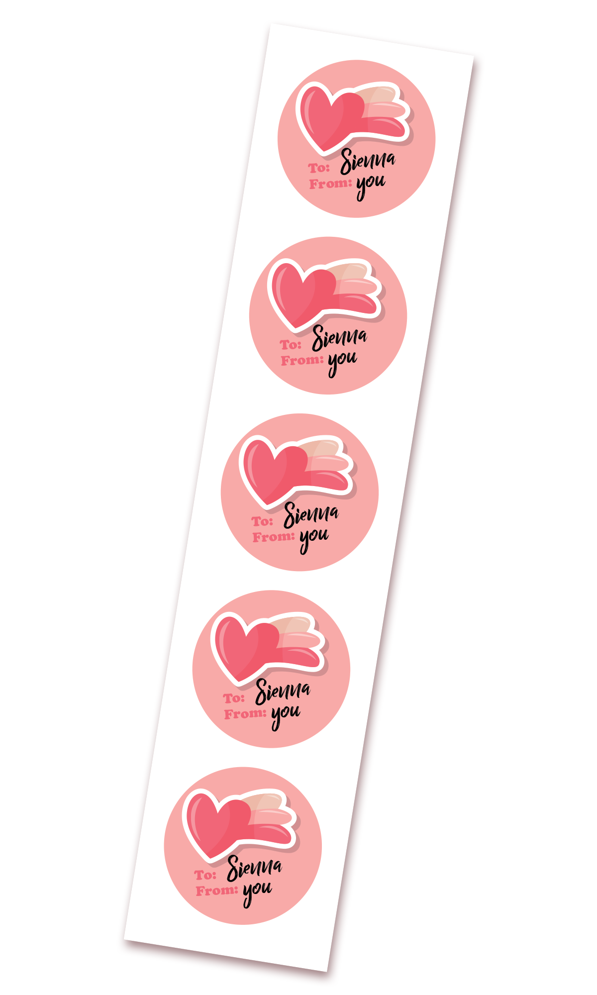 Valentines 2" Roll Labels